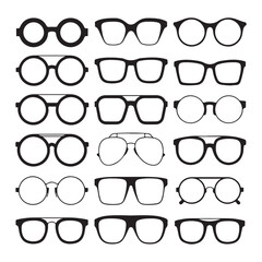 Set of eyeglasses vector collection illustration for fashion, vision care and accessory design