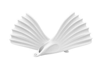 Modern white scuba diving fins designed for speed and comfort in clear water