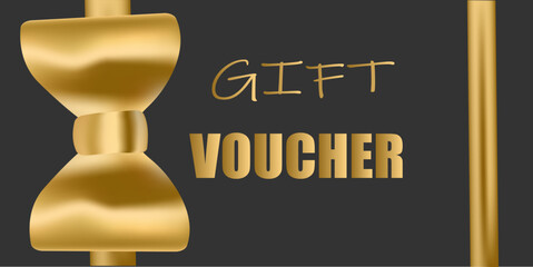 Luxury Gold Gift Voucher Design with Elegant Black Background