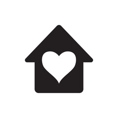 Favorite Sweet Home Heart Filled Vector Icon