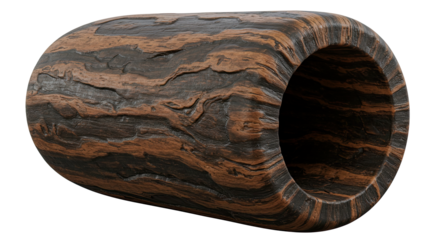 Realistic Aquarium Decoration Log with Hole for Fish Hiding.