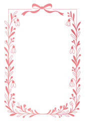 Minimal Winter Floral Frame