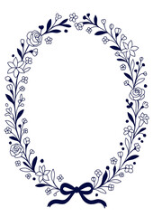 Minimal Winter Floral Frame