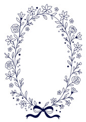 Minimal Winter Floral Frame