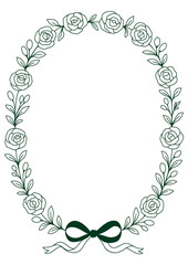 Minimal Winter Floral Frame