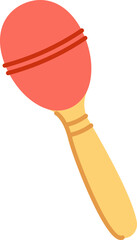 Single Maraca with Wooden Handle