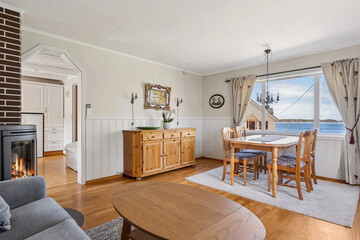 modern luxury dining room interior, 3d render