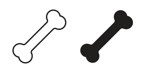 Bones icon outline illustration sign