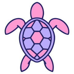 Obraz premium brazilian turtle shown from above in bright neon color