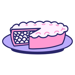 traditional brazilian empadao chicken pie in bright neon color