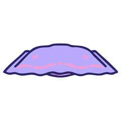 traditional brazilian fried pastel dessert in bright neon color