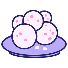 pao de queijo brazillian cheese bread on plate in bright neon color