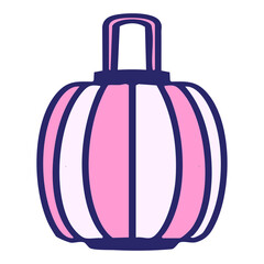 traditonal japanese paper craft lantern in bright neon color