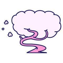 japanese cherry blossom tree in bloom in bright neon color