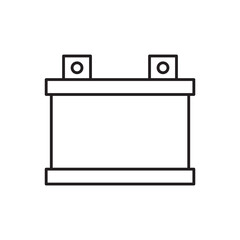 Car Accumulator Battery Vehicle Power Line Icon Outline