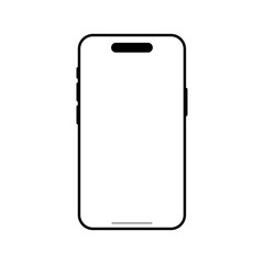 スマートフォンのアイコンのベクターイラスト。空白の画面の携帯電話。