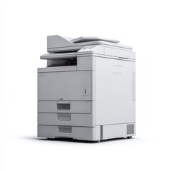 Multifunction office printer copier scanner machine isolated