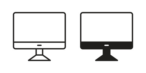 Desktop icon outline illustration sign