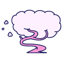 japanese cherry blossom tree in bloom in bright neon color