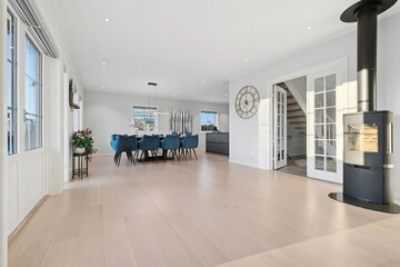 modern luxury dining room interior, 3d render