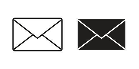 Email icon outline illustration sign