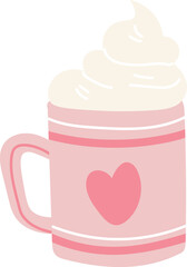 Mug with Heart and Cream