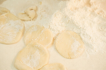 dumplings on a plate, baked 