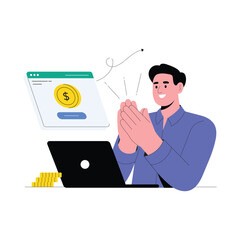 Payment Success Flat Illustration