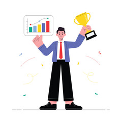 Business Success Flat Illustration