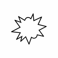 Simple starburst speech bubble vector graphic for explosive ideas and announcements