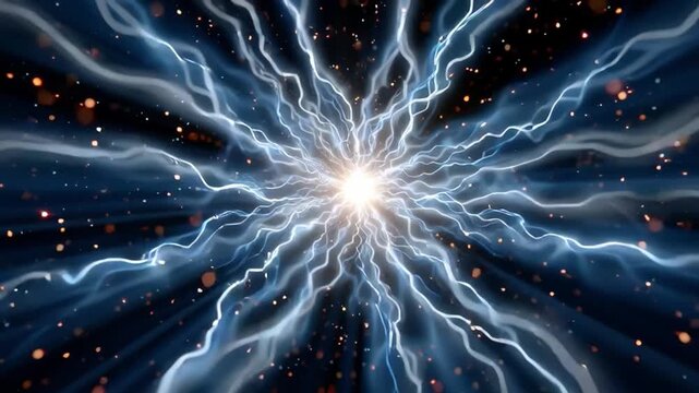 Energy Nexus: A mesmerizing depiction of interconnected energy streams, radiating from a central point, symbolizing the dynamic interplay of forces. It evokes power and intricate processes