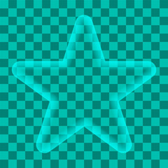 inner glow star frame. Abstract minimal frame with soft inner glowing, minimal vector trendy design element for modern graphic projects