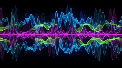 Abstract Sound Waveform Visualization With Vibrant Colors. - Powered by Adobe