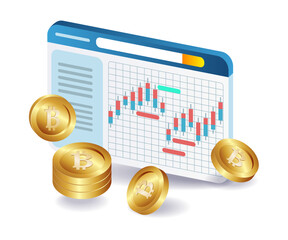 Bitcoin Candlestick Growth Chart Technology