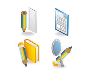 Back to school education illustration bundle