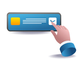 App Interface Checkbox Interaction Graphic