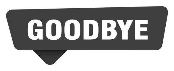 goodbye black sign isolated on transpatent background. goodbye sticker
