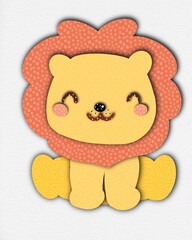 Lion in paper