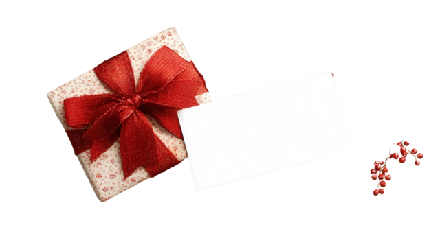 Christmas card background isolated on a Transparent background, PNG file. - Powered by Adobe