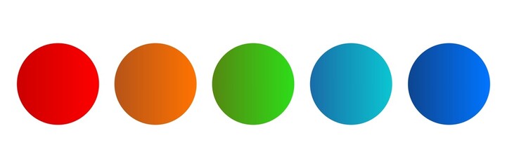 Set of colorful circles icons, 