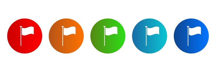 Set of colorful flags icons, 