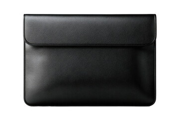 Sleek, black, rectangular case with a top flap, showcasing texture and minimalist design