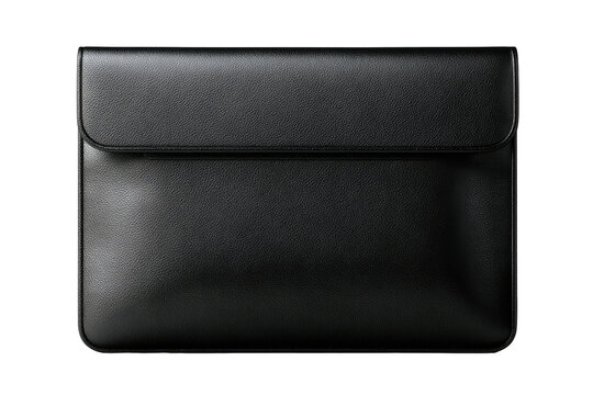 Sleek, black, rectangular case with a top flap, showcasing texture and minimalist design