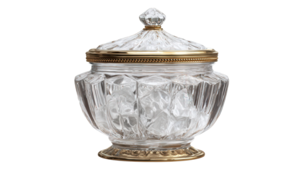Crystal candy jar background isolated on a Transparent background, PNG file.