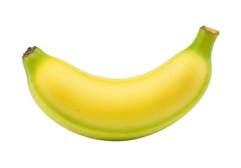 Ripe yellow banana isolated PNG, tropical fruit rich in potassium for healthy eating and snack