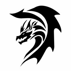 Tribal Dragon Head Tattoo Design