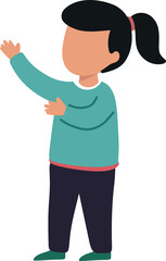 Faceless Girl with Ponytail