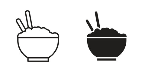 Rise Bowl icon outline illustration sign