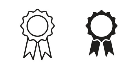 Rosette icon outline illustration sign