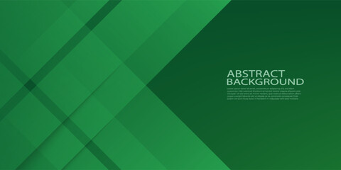 Colorful papercut abstract 3D background with gradient green square pattern combination bright color on background. Eps10 vector